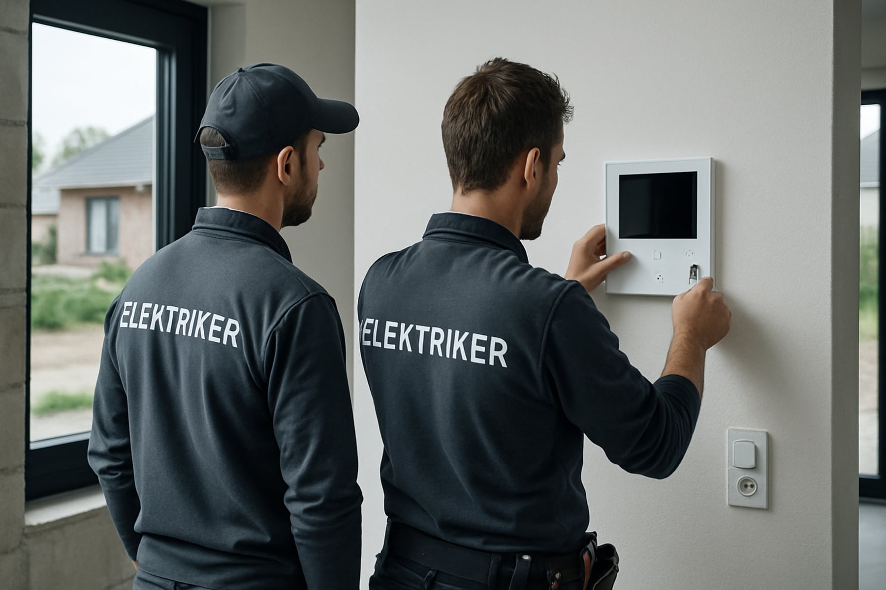 Elektriker bei der Arbeit – Lehnert Gebäudetechnik Quickborn